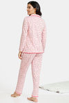 Zivame Slumber Chic Knit Cotton  Pyjama Set - Pink — thumbnail 3