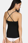 Zivame Girls Cotton Spandex Camisole With Bust Panel - Black — thumbnail 3