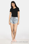 Zivame Girls Cotton Spandex Camisole With Bust Panel - Black — thumbnail 5