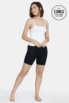 Zivame Girls Knit Cotton Shorts - Anthracite — thumbnail 1