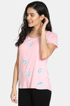 Zivame Arctic Wild Knit Cotton Top - Pink — thumbnail 2