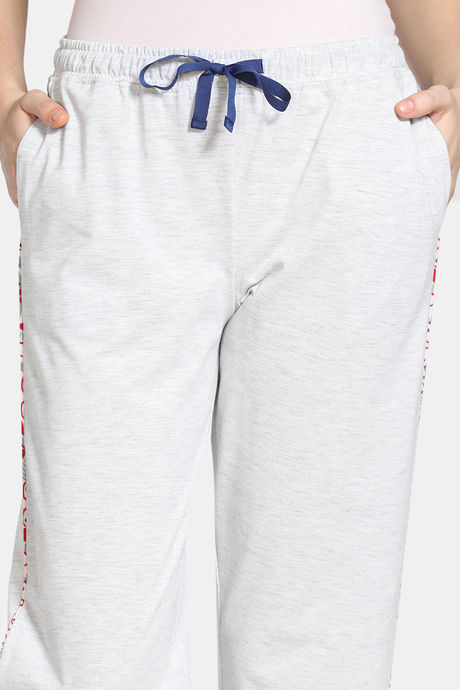 Zivame Arctic Wild Knit Cotton Blend Pyjama -Grey — image 4