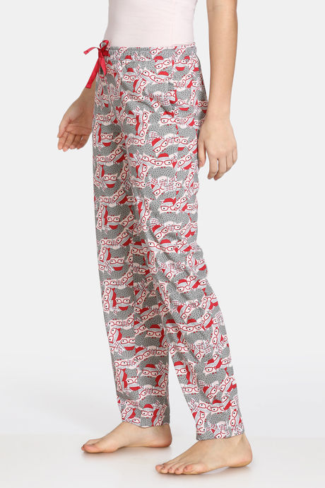 Zivame Arctic Wild Knit Cotton Blend Pyjama - Charcoal — image 2