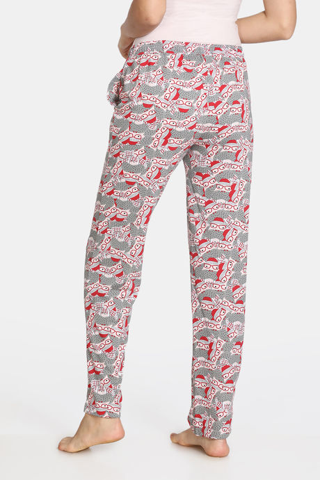 Zivame Arctic Wild Knit Cotton Blend Pyjama - Charcoal — image 3