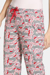 Zivame Arctic Wild Knit Cotton Blend Pyjama - Charcoal — thumbnail 5