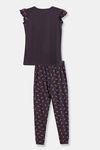 Zivame Girls Unicorn Print Cotton Pyjama Set - Charcoal Grey — thumbnail 3