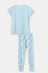 Zivame Girls Unicorn Print Cotton Pyjama Set - Blue — thumbnail 3