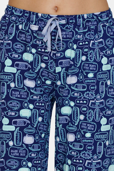 Zivame Fun & Frolic Butter-Soft Poly Knit Capri Set - Blue — image 6