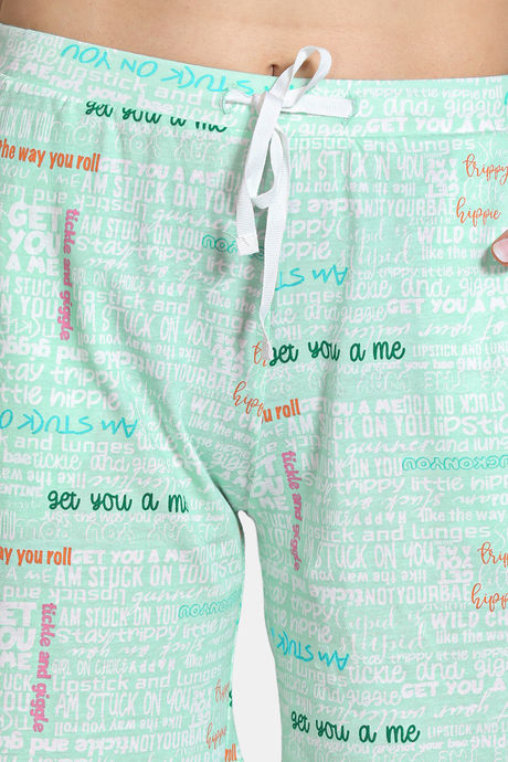 Zivame Fun & Frolic Knit Cotton Shorts Set - Green — image 5