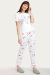 Zivame Crazy Farm Cotton Pyjama Set- White — thumbnail 6