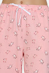 Zivame Sassy Mouse Knit Cotton Capri Set - Pink — thumbnail 6