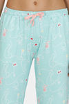 Zivame Sassy Mouse Poly Elastane Pyjama Set - Green — thumbnail 6