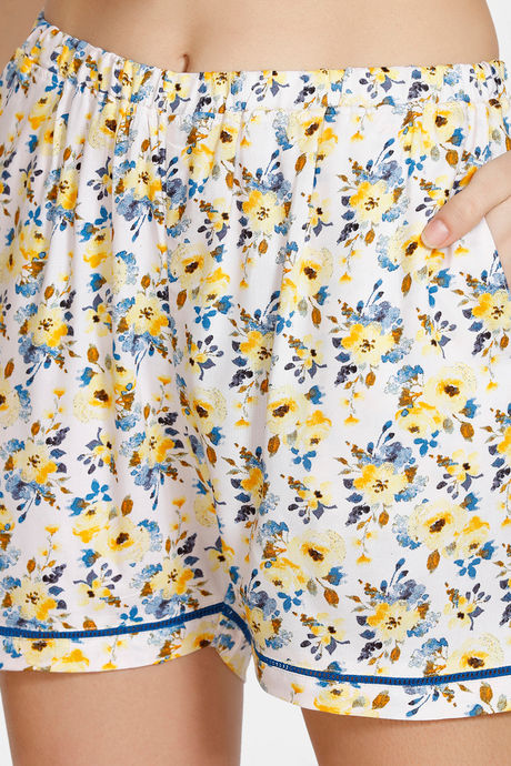 Zivame Bohemian Magic Rayon Shorts Set - Yellow — image 5