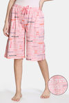 Zivame Fun & Frolic Knit Cotton Bermuda Shorts - Pink — thumbnail 1