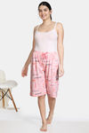 Zivame Fun & Frolic Knit Cotton Bermuda Shorts - Pink — thumbnail 4