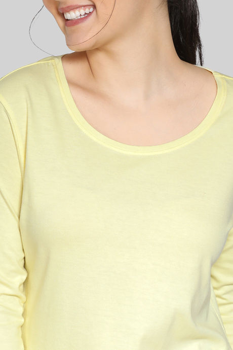 Zivame Paper Town Knit Cotton Capri Set - Yellow — image 4