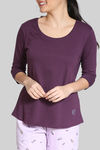 Zivame Paper Town Knit Cotton Capri Set - lavender — thumbnail 4
