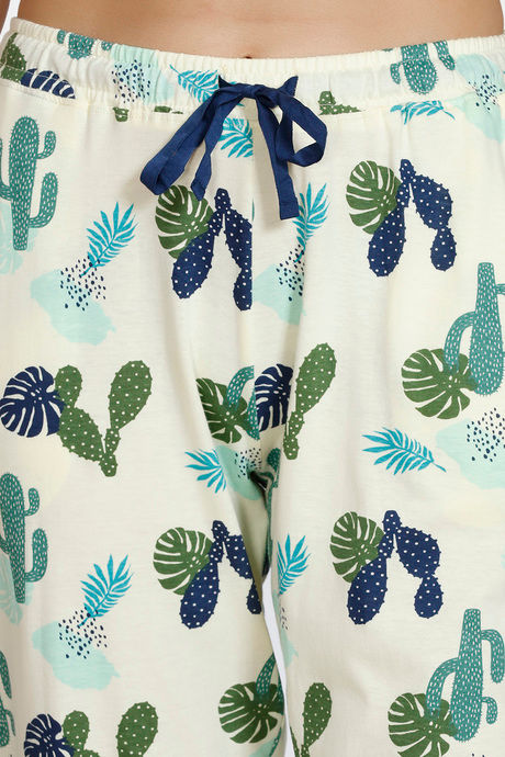 Zivame Texas Dreaming Knit Cotton Pyjama Set - Yellow — image 5