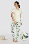 Zivame Texas Dreaming Knit Cotton Pyjama Set - Yellow — thumbnail 1