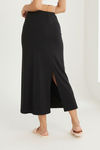 Zivame Knit Cotton Layering Skirt - Black — thumbnail 2