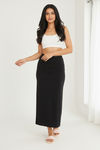 Zivame Knit Cotton Layering Skirt - Black — thumbnail 3