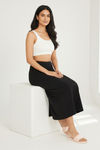 Zivame Knit Cotton Layering Skirt - Black — thumbnail 4