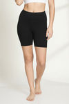 Zivame Knit Cotton Layering Shorts - Black — thumbnail 2
