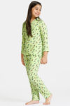 Zivame Girls Knit Cotton Pyjama Set - Green — thumbnail 2