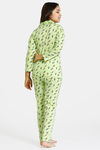Zivame Girls Knit Cotton Pyjama Set - Green — thumbnail 3