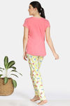 Zivame Bob & Berry Knit Cotton Pyjama Set - Lime Yellow — thumbnail 3