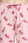 Zivame Bob & Berry Knit Cotton Pyjama Set - Powder Pink — thumbnail 5