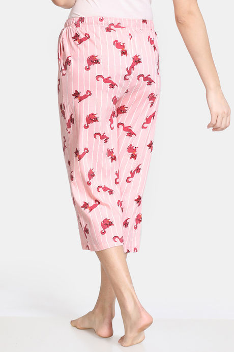 Zivame Bob & Berry Knit Cotton Capri - Powder Pink — image 3