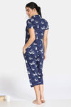 Zivame Bob & Berry Knit Cotton Capri Set - Blue — thumbnail 3