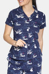 Zivame Bob & Berry Knit Cotton Capri Set - Blue — thumbnail 4