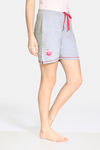 Zivame Bob & Berry Knit Cotton Shorts - Grey Melange — thumbnail 3