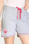 Zivame Bob & Berry Knit Cotton Shorts - Grey Melange — thumbnail 4