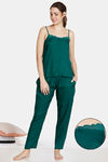 Zivame Bridal Trousseau Rayon Pyjama Set - Evergreen — thumbnail 1
