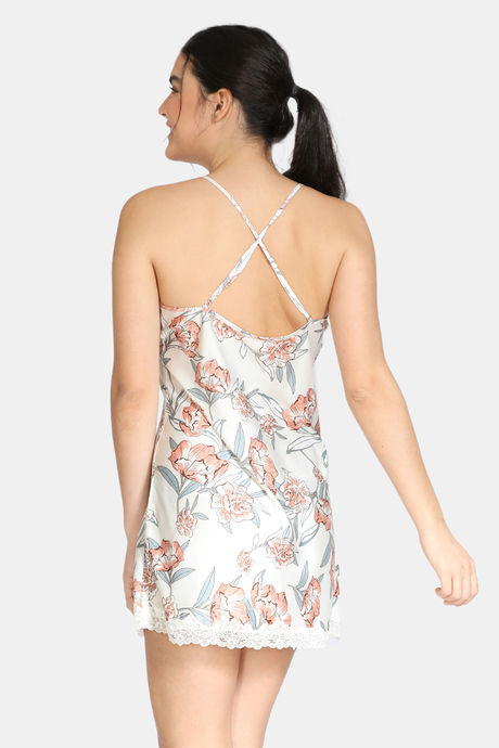 Zivame Hugged Fit Babydoll With Removable Cookie - White — image 3