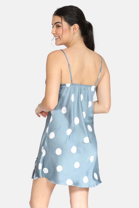 Zivame Hugged Fit Babydoll With Removable Cookie - Grey — image 3