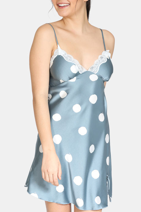 Zivame Hugged Fit Babydoll With Removable Cookie - Grey — image 4