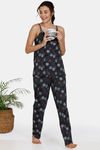 Zivame In Rhythm Cotton Pyjama Set - Grey — thumbnail 4