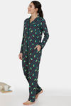 Zivame Tree Of Life Cotton Pyjama Set - Grey — thumbnail 2