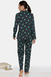 Zivame Tree Of Life Cotton Pyjama Set - Grey — thumbnail 3