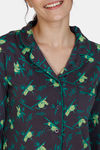 Zivame Tree Of Life Cotton Pyjama Set - Grey — thumbnail 5