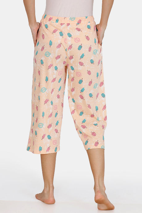 Zivame Sweet Treats Cotton Capri - Orange — image 3