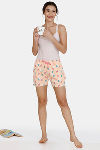 Zivame Sweet Treats Cotton Shorts - Orange — thumbnail 4