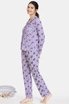 Zivame Sweet Treats Cotton Pyjama Set - Purple — thumbnail 2