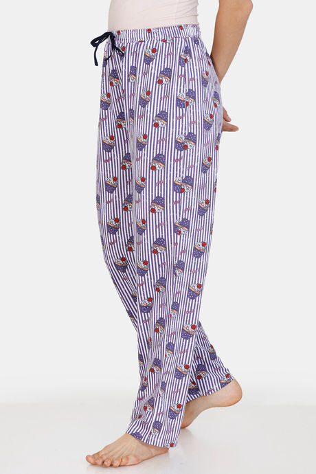Zivame Sweet Treats Cotton Pyjama - Purple — image 2