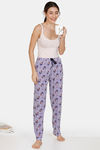 Zivame Sweet Treats Cotton Pyjama - Purple — thumbnail 4