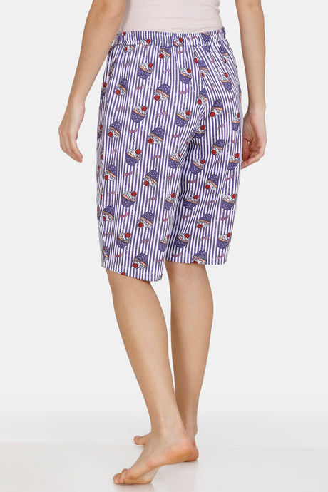 Zivame Sweet Treats Cotton Shorts - Purple — image 3